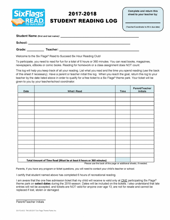 Jane Addams Elementary School Six Flags Read to Succeed